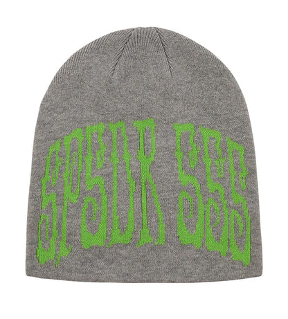 Sp5der 555 Skull Beanie Grey