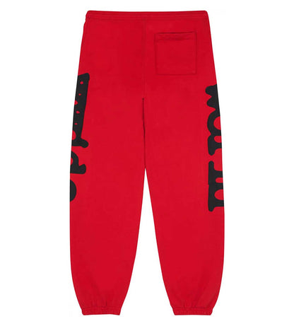 Sp5der Beluga Red Sweatpants