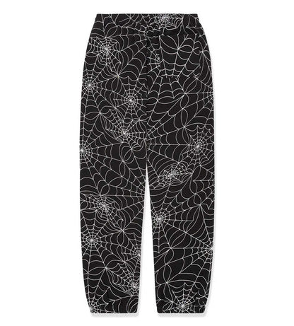 Sp5der Embroidered AOP Sweatpants Black