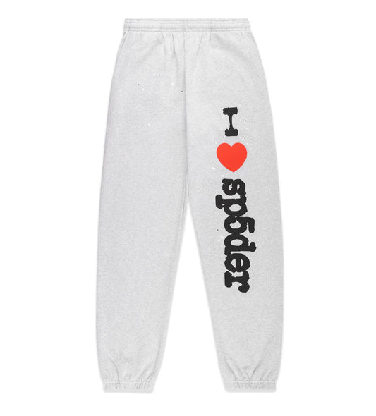 Sp5der Heather Grey Souvenir Sweatpants