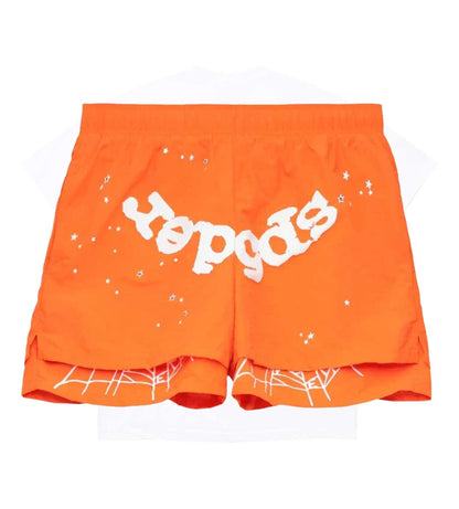 Sp5der Orange OG Web Double Layer Short