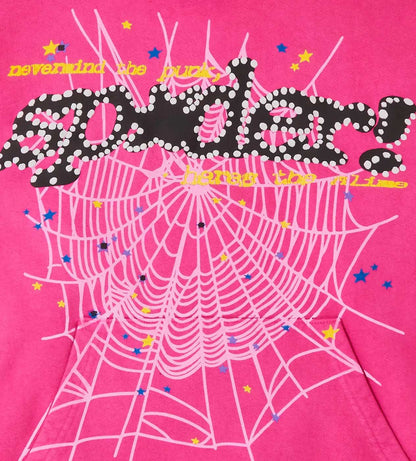 Sp5der P*nk Hoodie V2 Pink