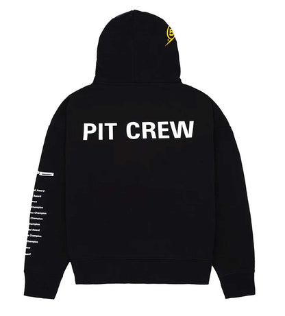 Sp5der Pit Crew Oversized Hoodie Black
