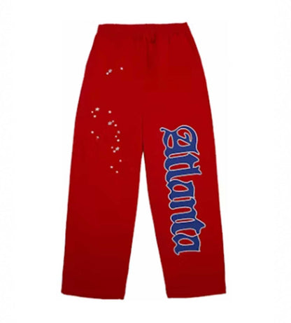 Sp5der Red Atlanta Open Leg Sweatpants