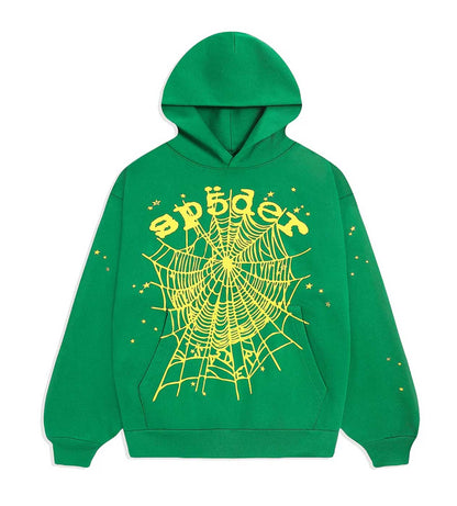 Sp5der Star OG Web v2 Hoodie Green