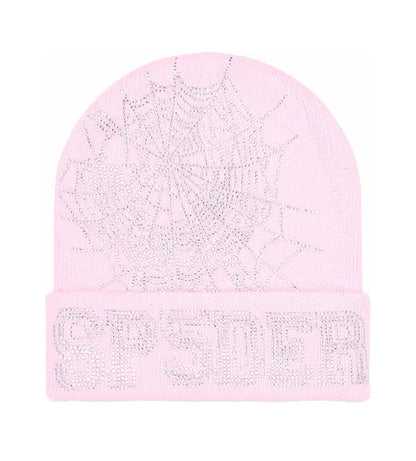 Sp5der Web Beanie Pink