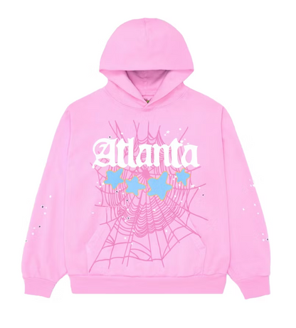 Sp5der Pink Atlanta Hoodie